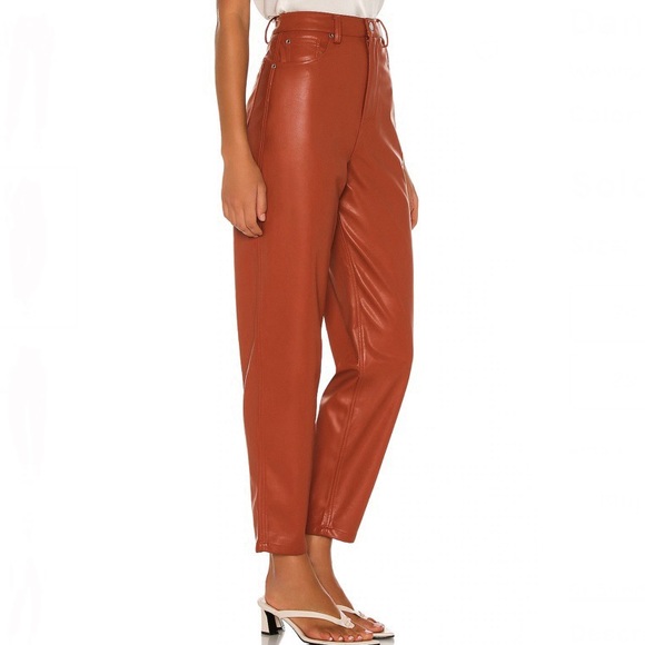 NEW WEWOREWHAT REVOLVE VEGAN LEATHER PANTS - Picture 4 of 8